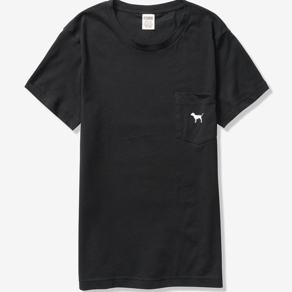 ❗️LAST ONE💕VS PINK CAMPUS TEE BLACK LEOPARD - Picture 2 of 4